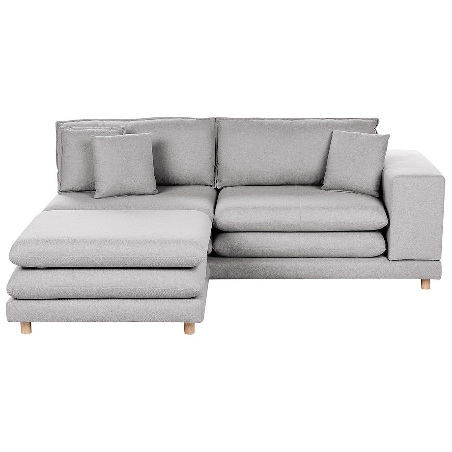 Sofa dla 2 osób HEDEN Szary z otomaną