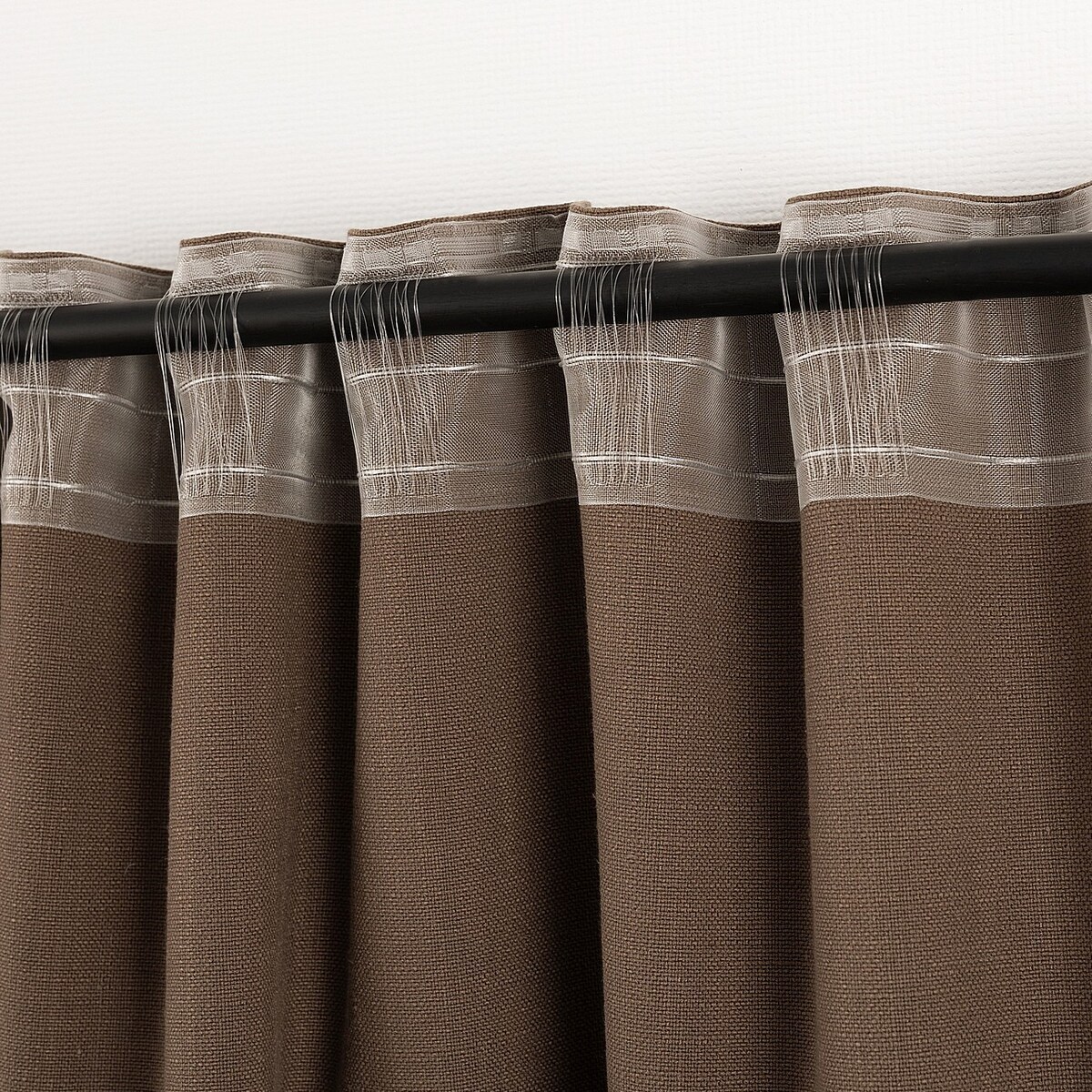 Zasłona gotowa na taśmie marszczącej 140x280cm brown 1 szt. 140x280 brązowy