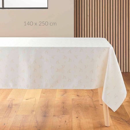 Żakardowy obrus ze złotym zdobieniem, YARN, 140 x 250 cm