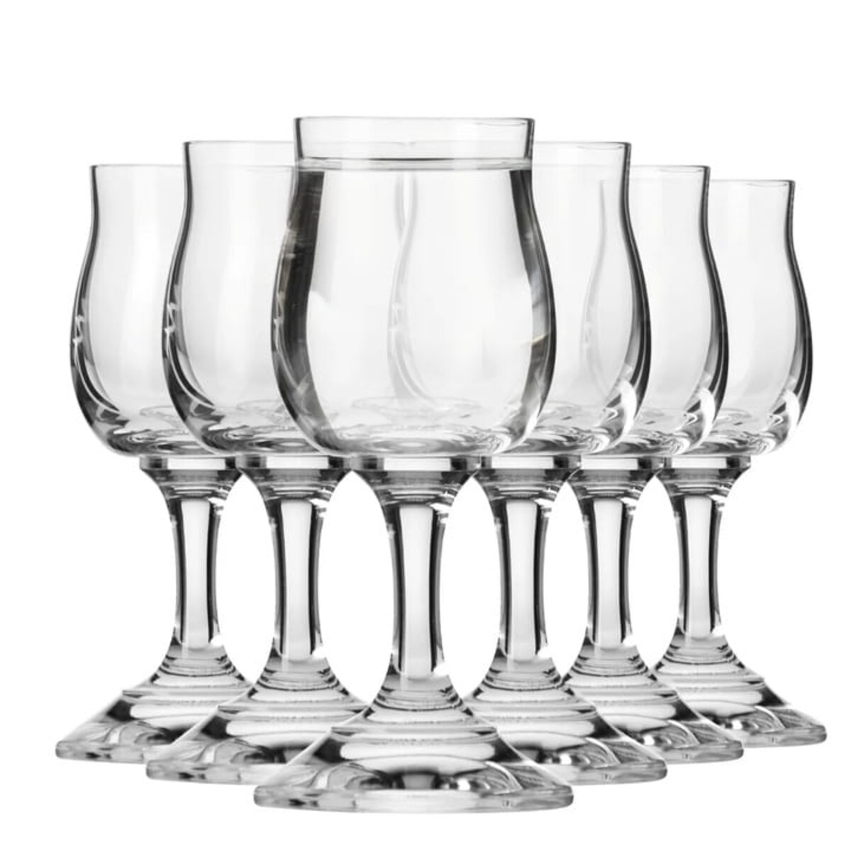 Kieliszki do wódki GEMA KROSNO 6szt 25ml do likieru nalewek na nóżce