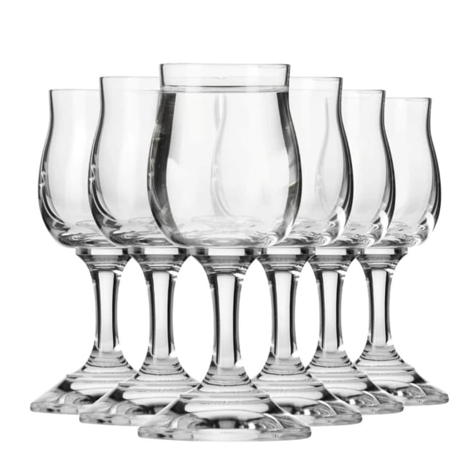 Kieliszki do wódki GEMA KROSNO 6szt 25ml do likieru nalewek na nóżce