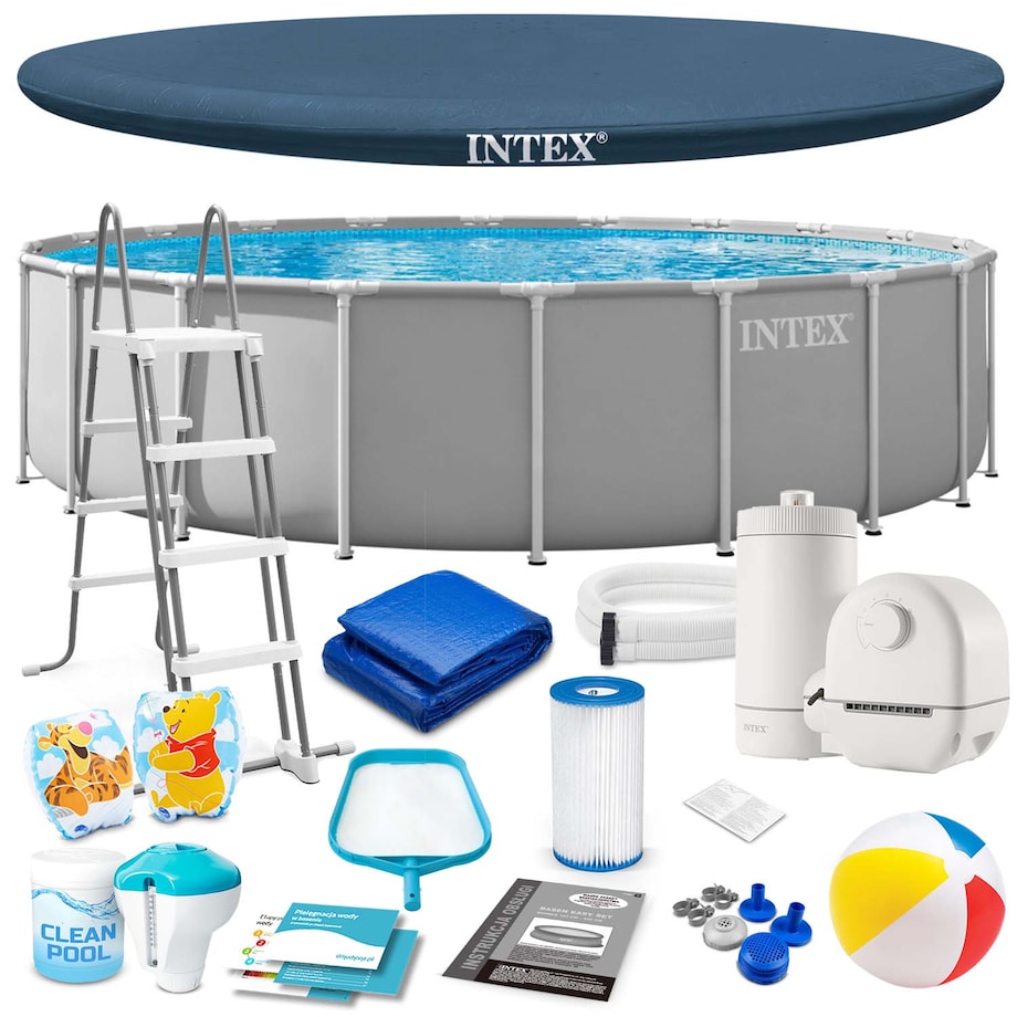 Basen ogrodowy stelażowy 610x132 cm Intex 26756ND-18W1 model 2026