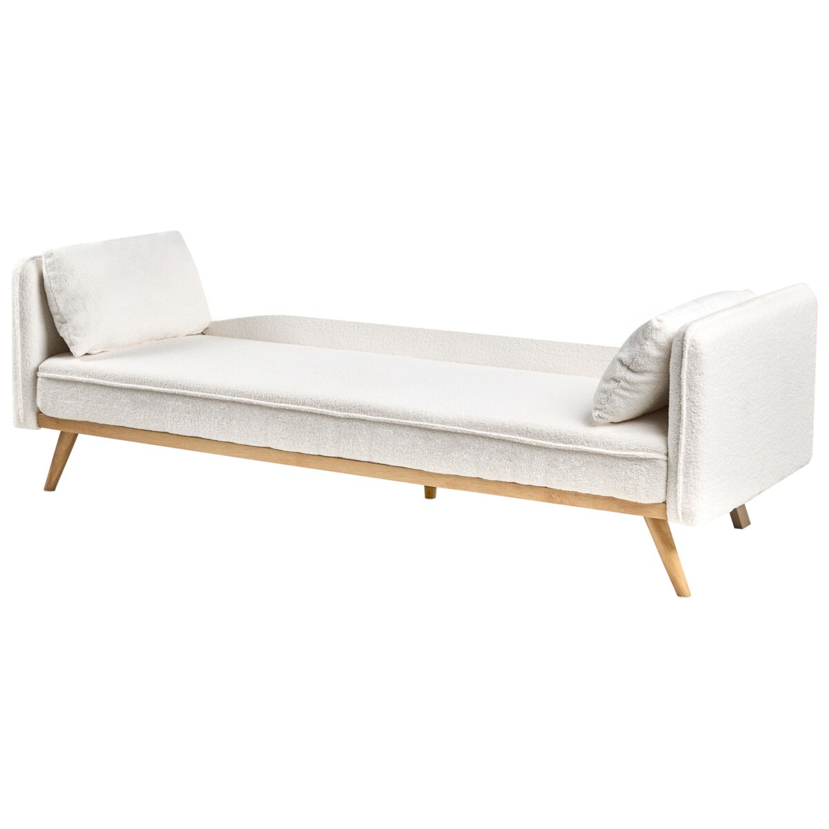 Sofa rozkładana ASAA Boucle Złamana biel