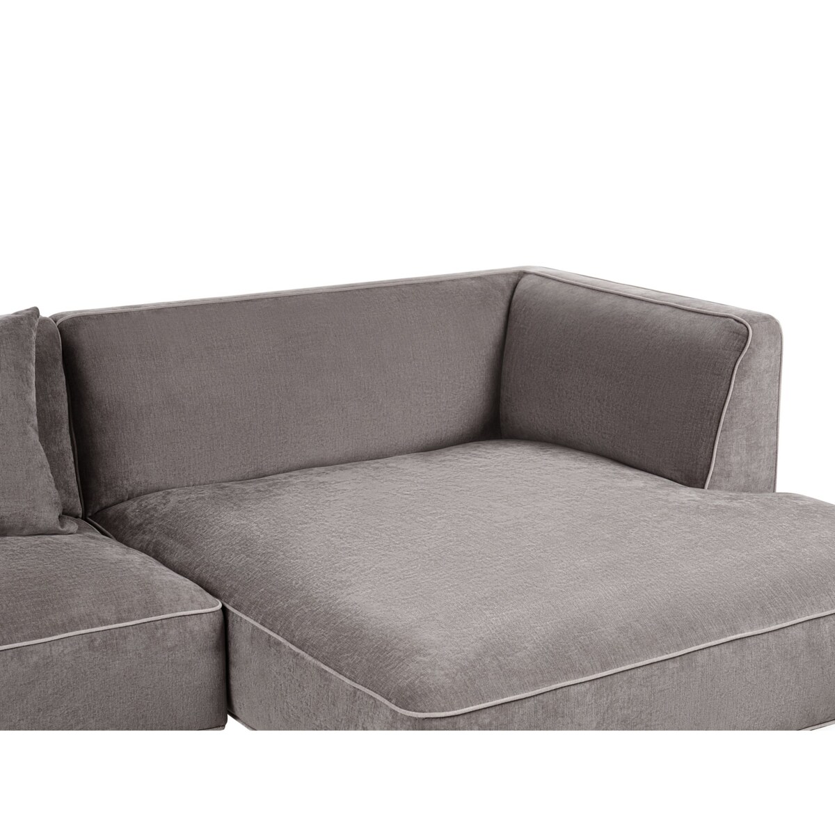 Narożnik dla 3 osób SATER Szenil Beżowoszary Lewostronny