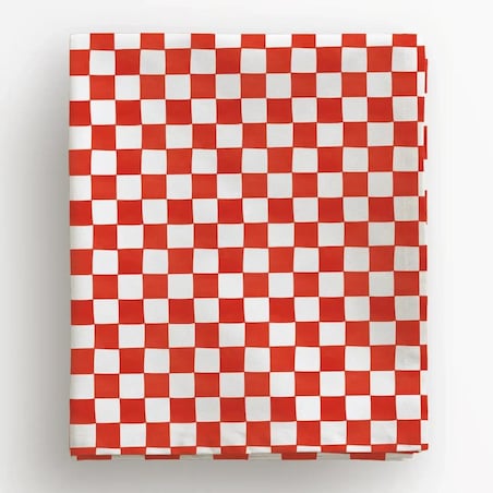Obrus świąteczny - czerwona krata - 140x240