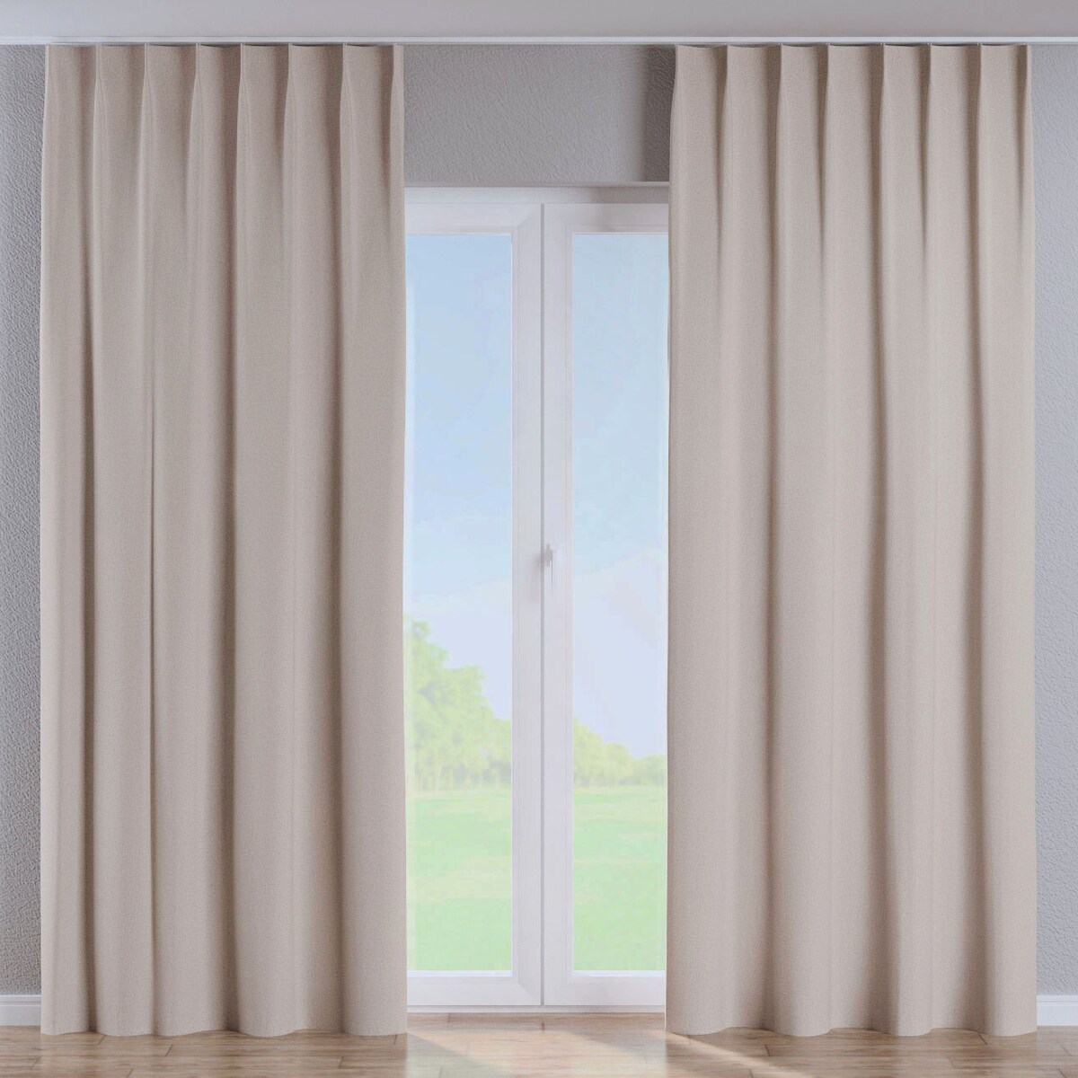 Zasłona na haczykach flex pojedynczych 130x245 ciemny beżowy