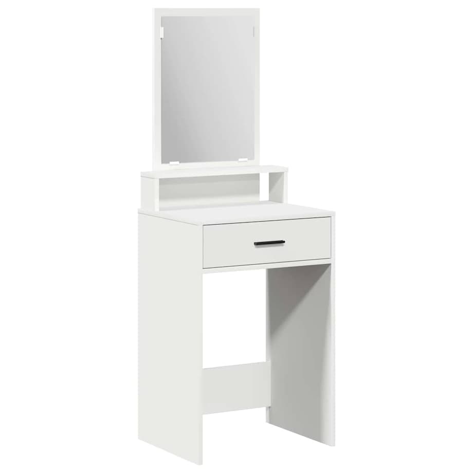 vidaXL Toaletka z półką Biały 50 x 41 x 140 cm Materiał drewnopochodny