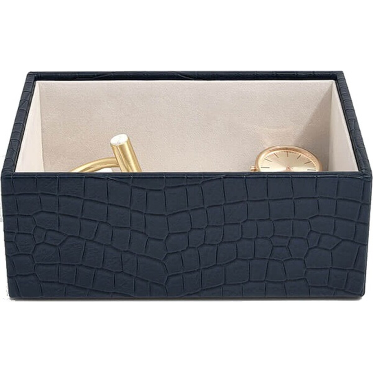 Szkatułka na biżuterię Stackers Croc open mini granatowa