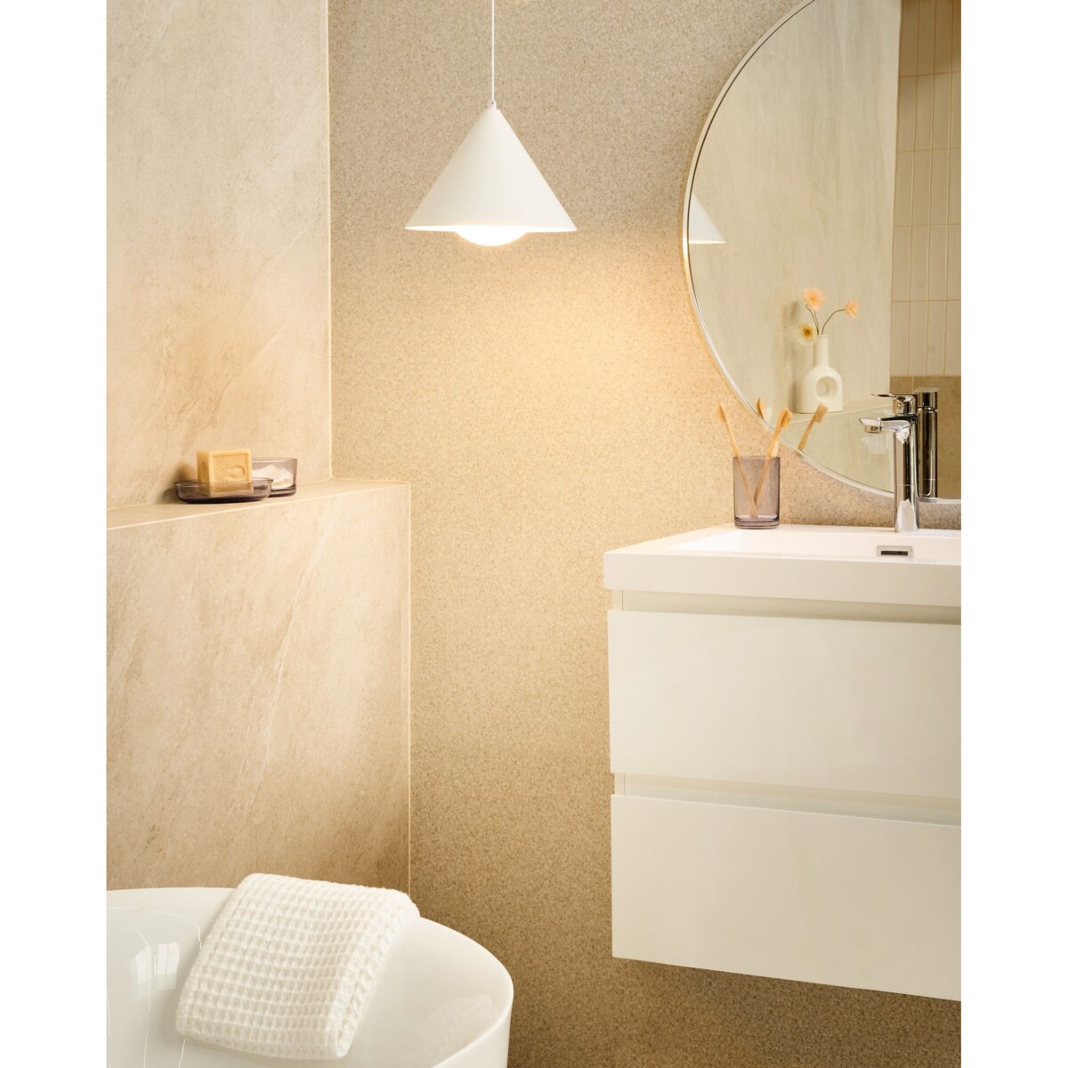 Lampa wisząca LEYRE Metal Biały