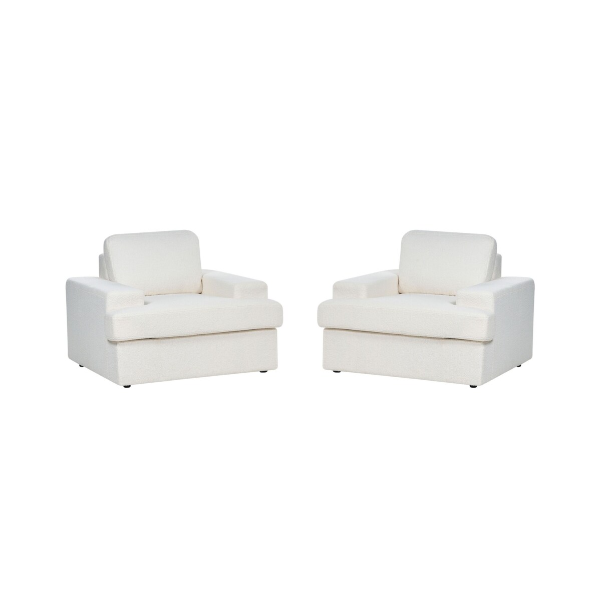 Zestaw 2 foteli boucle biały ALLA
