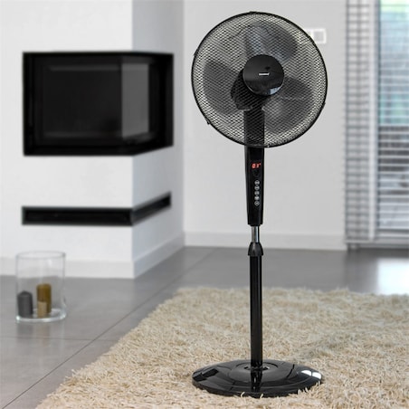 Klausberg wentylator podłogowy z pilotem i timerem 40cm 50w KB7476