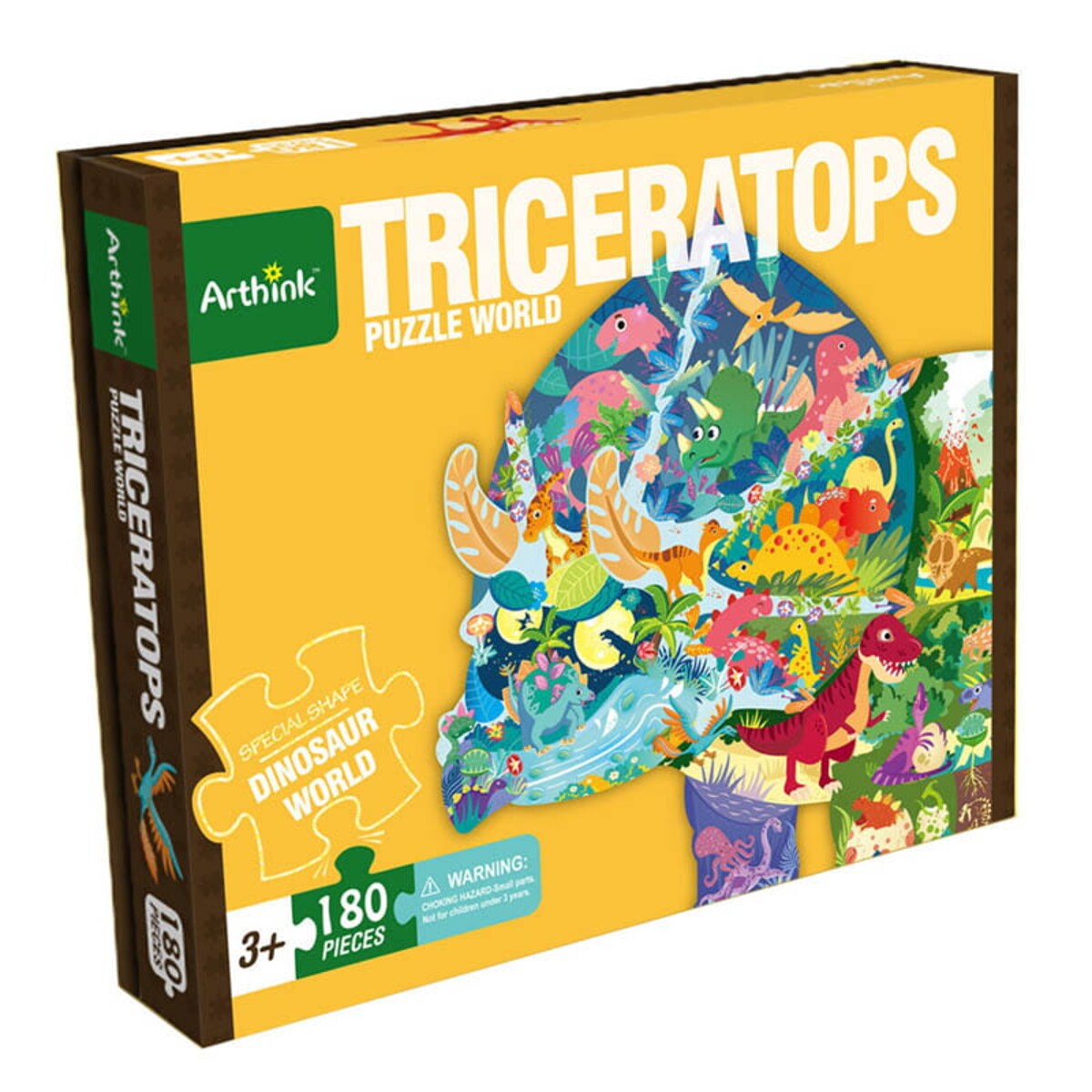 Puzzle edukacyjne - DINOZAUR TRICERATOPS - 180 szt