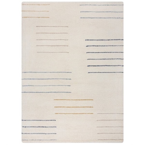 Dywan Wełniany Dottie Geometric Niebieski/Wielokolorowy 120x170