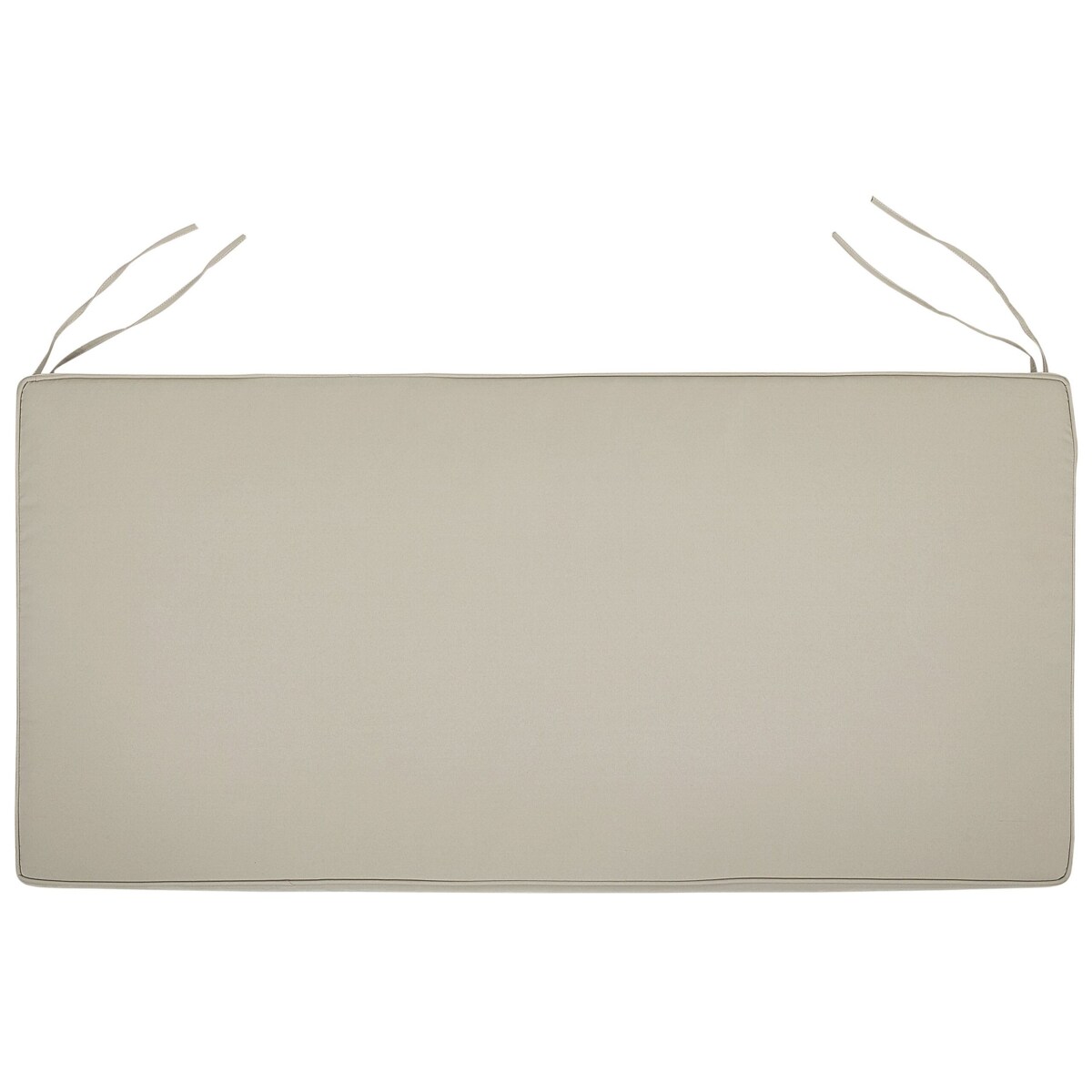 Ławka ogrodowa z certyfikowanego drewna 160 cm z poduszką beżowoszarą VIVARA