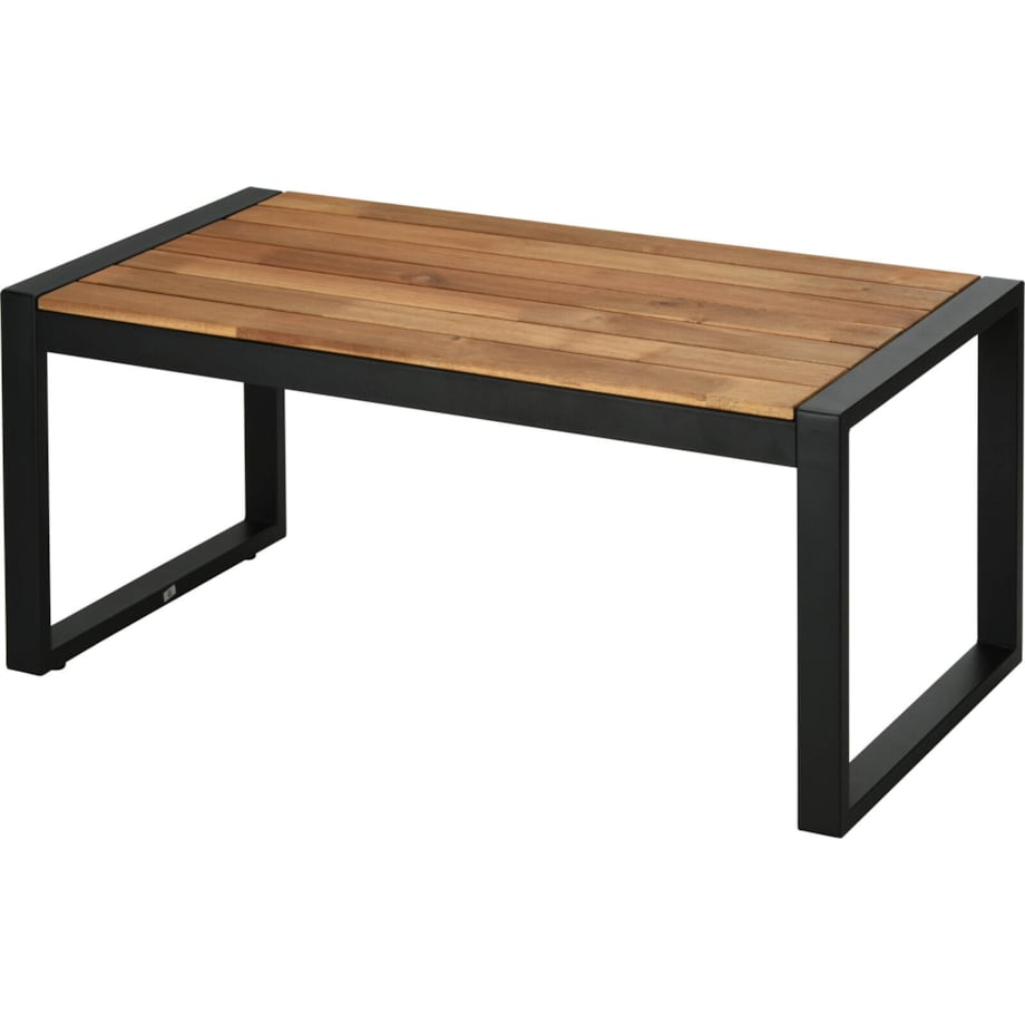 Komplet mebli ogrdowych, plecione siedziska z drewnianym stolikiem