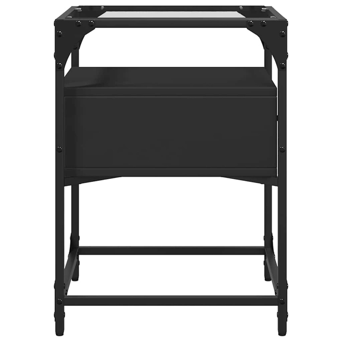 vidaXL Szafka nocna, czarna, 40x40x55 cm, materiał drewnopochodny