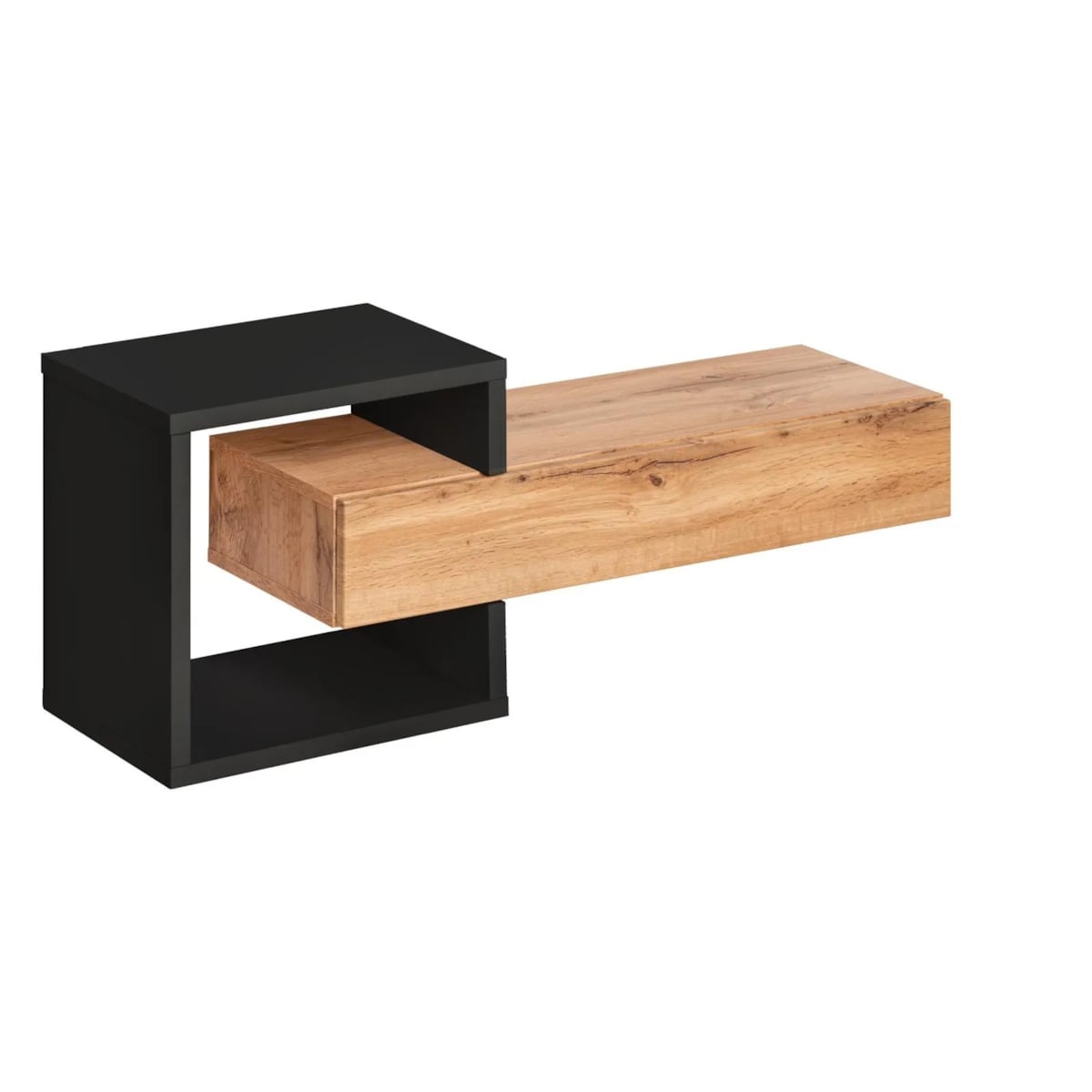 Konsola wisząca EASY 100x40 dąb wotan/czarna