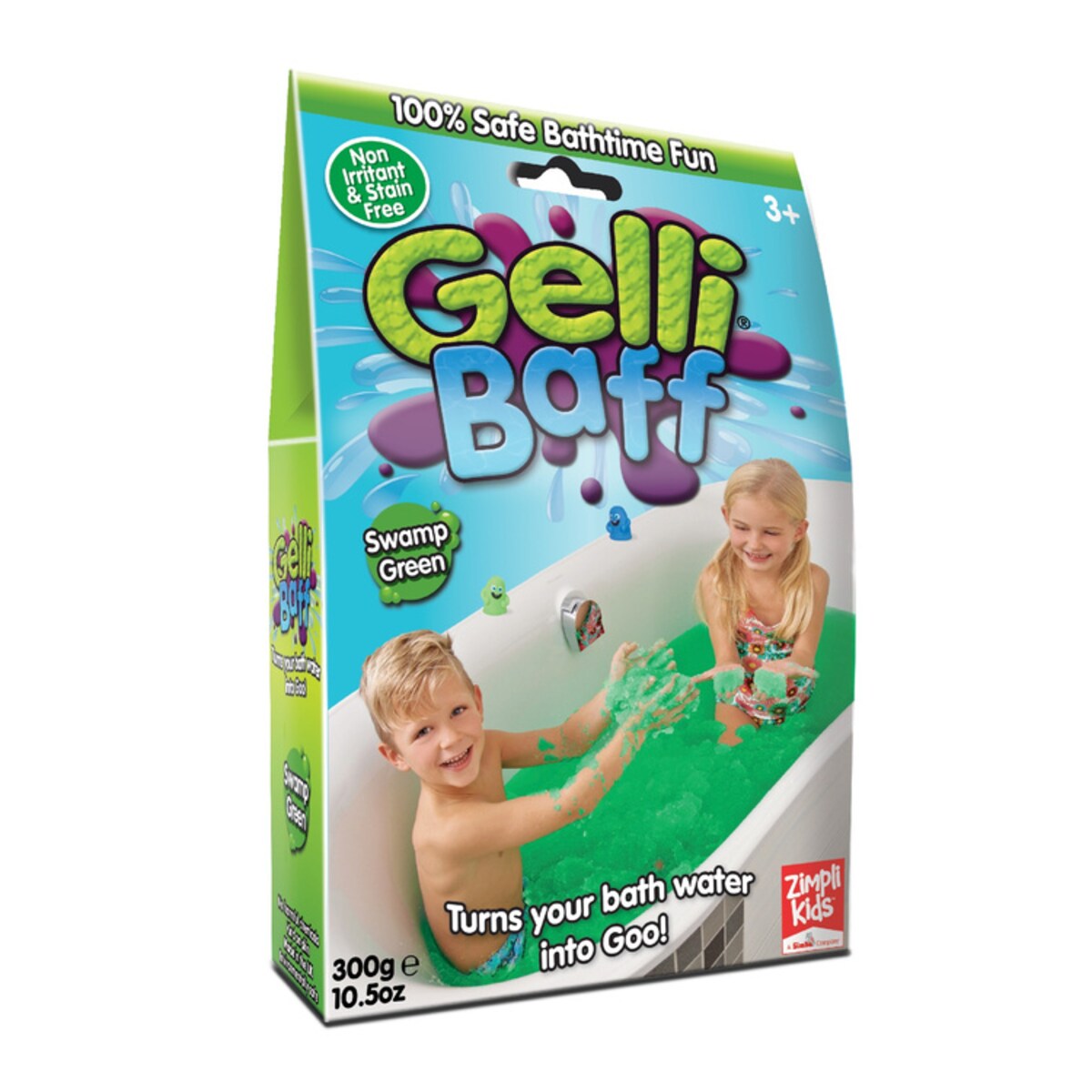 Magiczny proszek do kąpieli, Gelli Baff, zielony, 1 użycie, 3+, Zimpli Kids