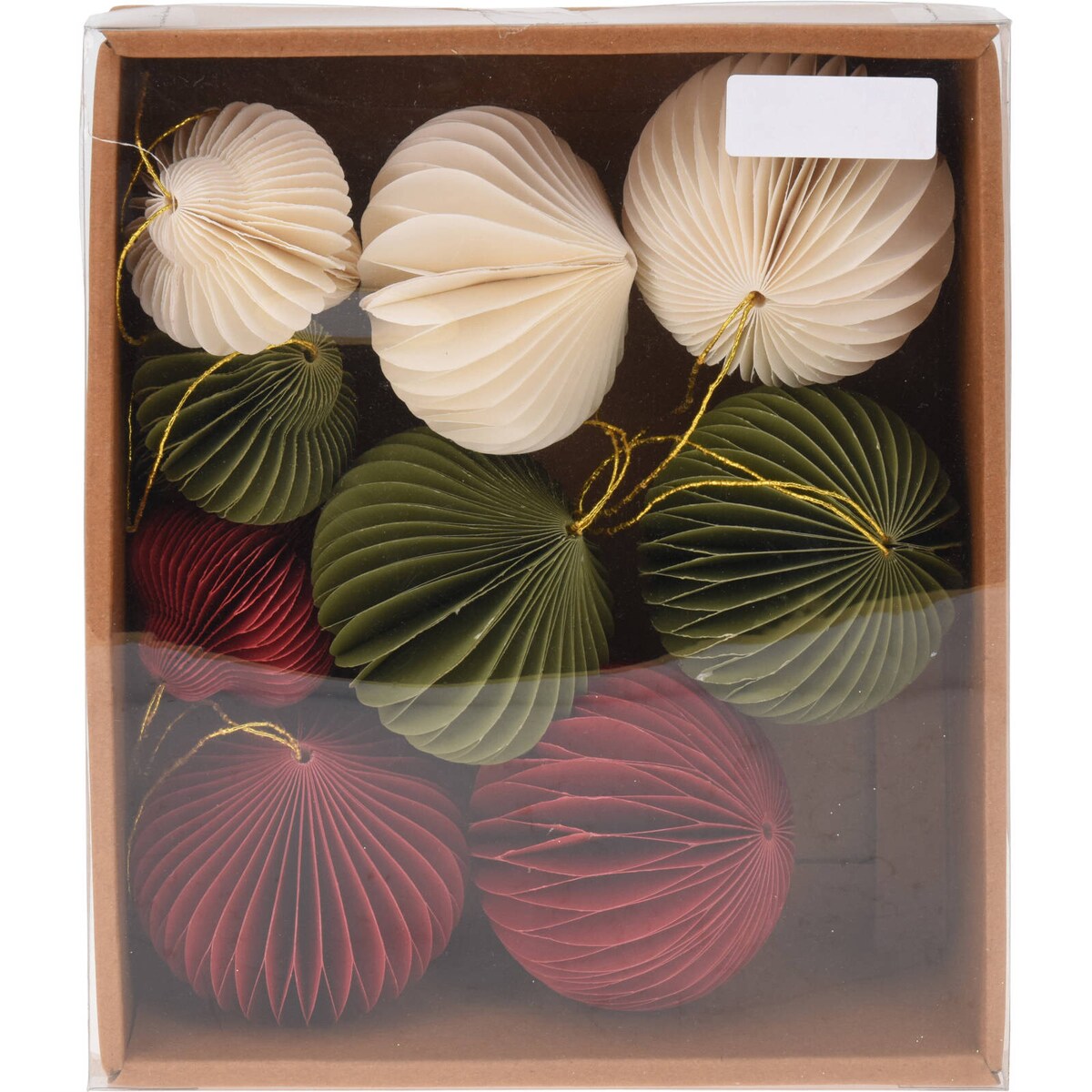 Ozdoby na choinkę z papieru, Ø 8 cm