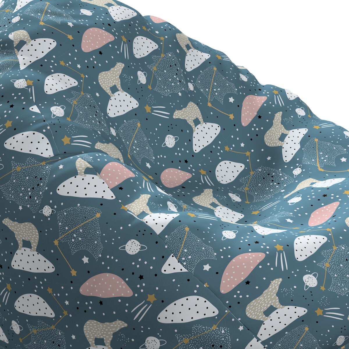 Worek do siedzenia Bowli, niebieski, Ø80 x 115 cm, Magic Collection