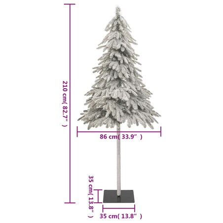 vidaXL Sztuczna choinka, ośnieżona, 210 cm