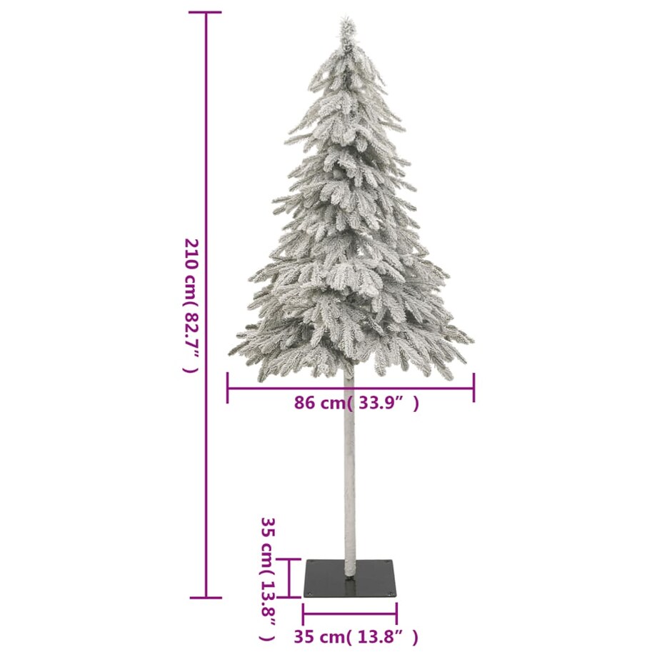 vidaXL Sztuczna choinka, ośnieżona, 210 cm