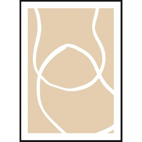 Poster Story, Plakat, Obraz - Beżowe Linie No2, wymiary 50 x 70 cm