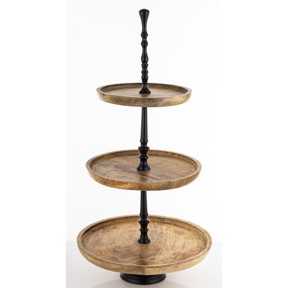 Patera drewniana 3 poziomy 61x30x30 cm CAKE - IV
