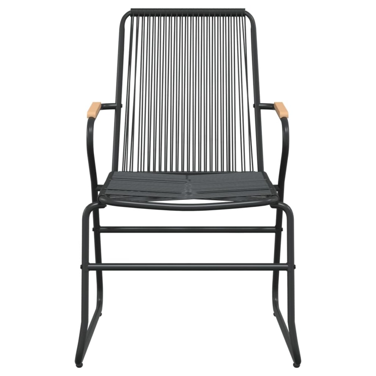 vidaXL Krzesła ogrodowe, 2 szt., czarne, 58x59x85,5 cm, rattan PVC