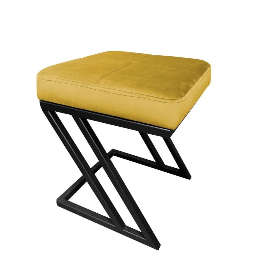 Pufa ZAZU MG VELVET musztardowa/curry