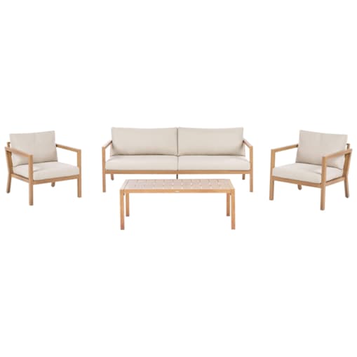 Zestaw ogrodowy ze stolikiem dla 5 osób ONETA Metal Jasnobrązowy