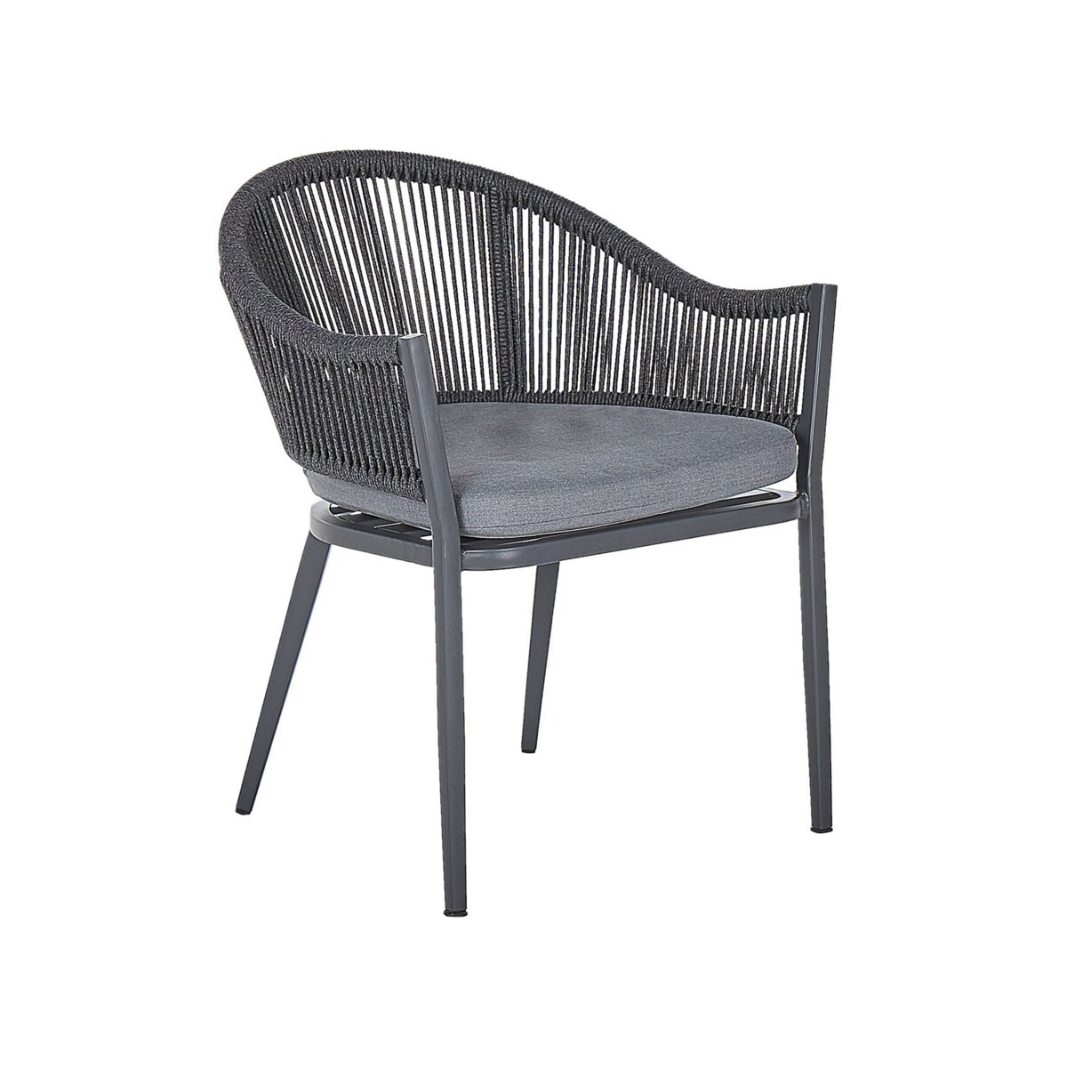 Zestaw ogrodowy dla 4 osób MILETO z poduszkami Metal Szary