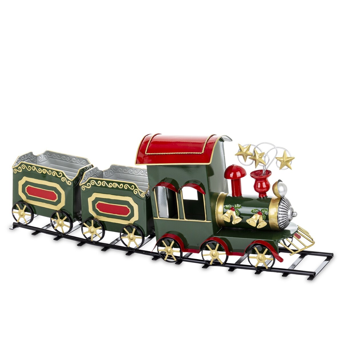 Dekoracja - metalowy pociąg DENSHA 32x78 cm