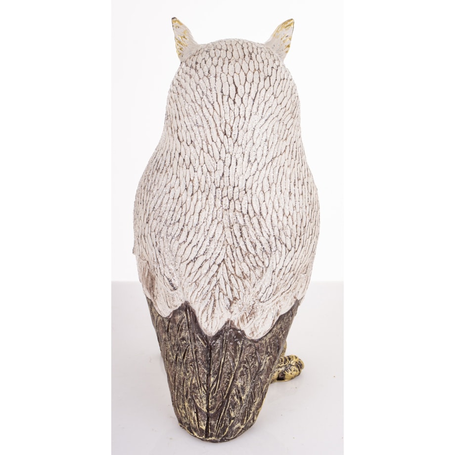 Dekoracja - biała sowa 21x10,5x12 cm NOCTUA-2