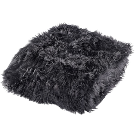 Narzuta na łóżko 200 x 220 cm czarna DELICE