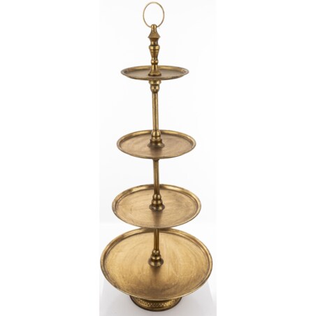 Patera 4-poziomowa, 100x40x40 cm złota