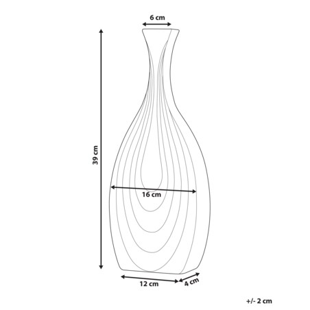 Wazon dekoracyjny ceramiczny 39 cm złoty THAPSUS