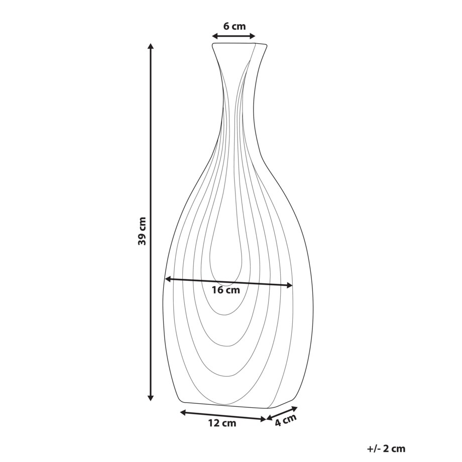 Wazon dekoracyjny ceramiczny 39 cm złoty THAPSUS