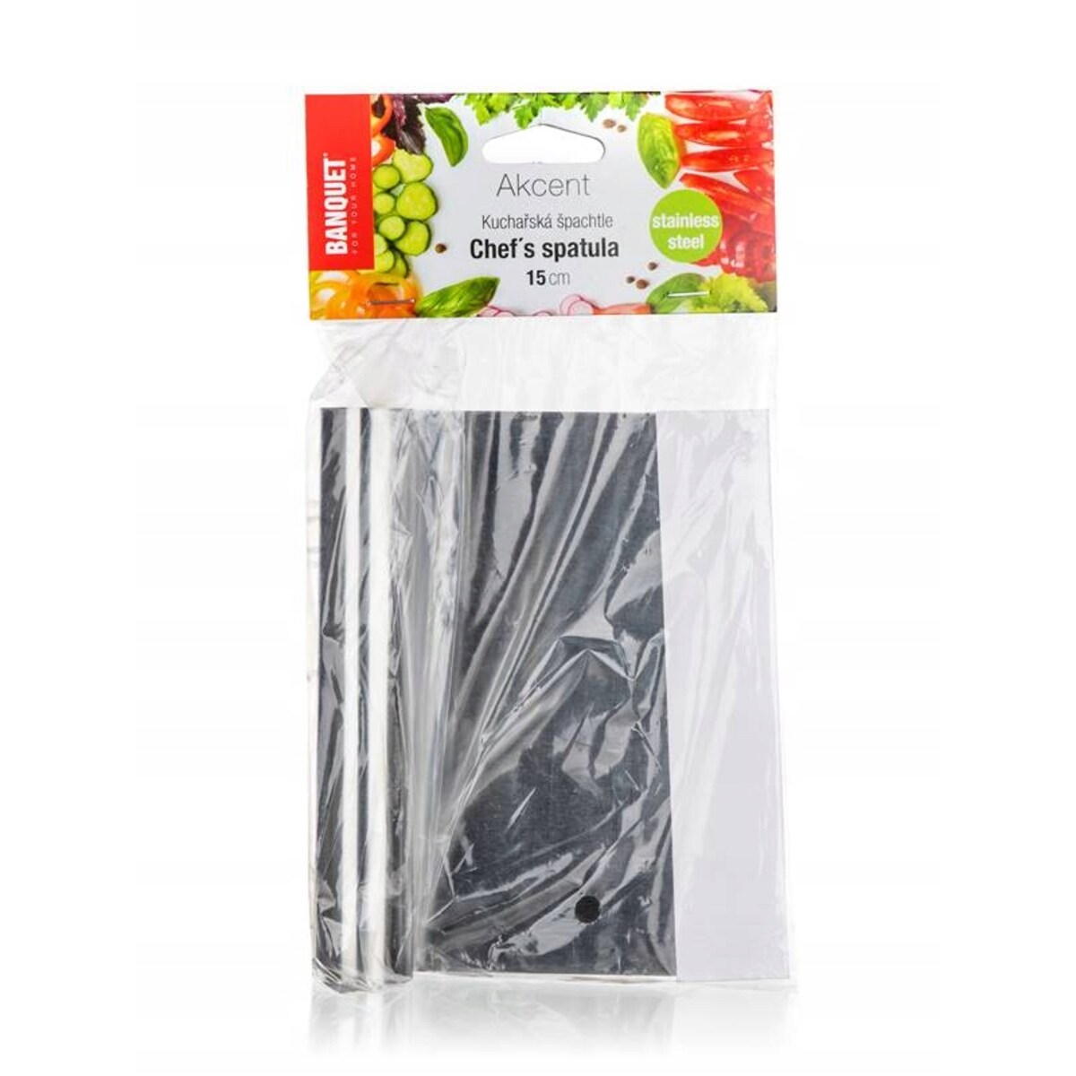 SZPATUŁKA SZATKOWNICA KUCHENNA 15cm metalowa pomocnik do ciasta gotowania