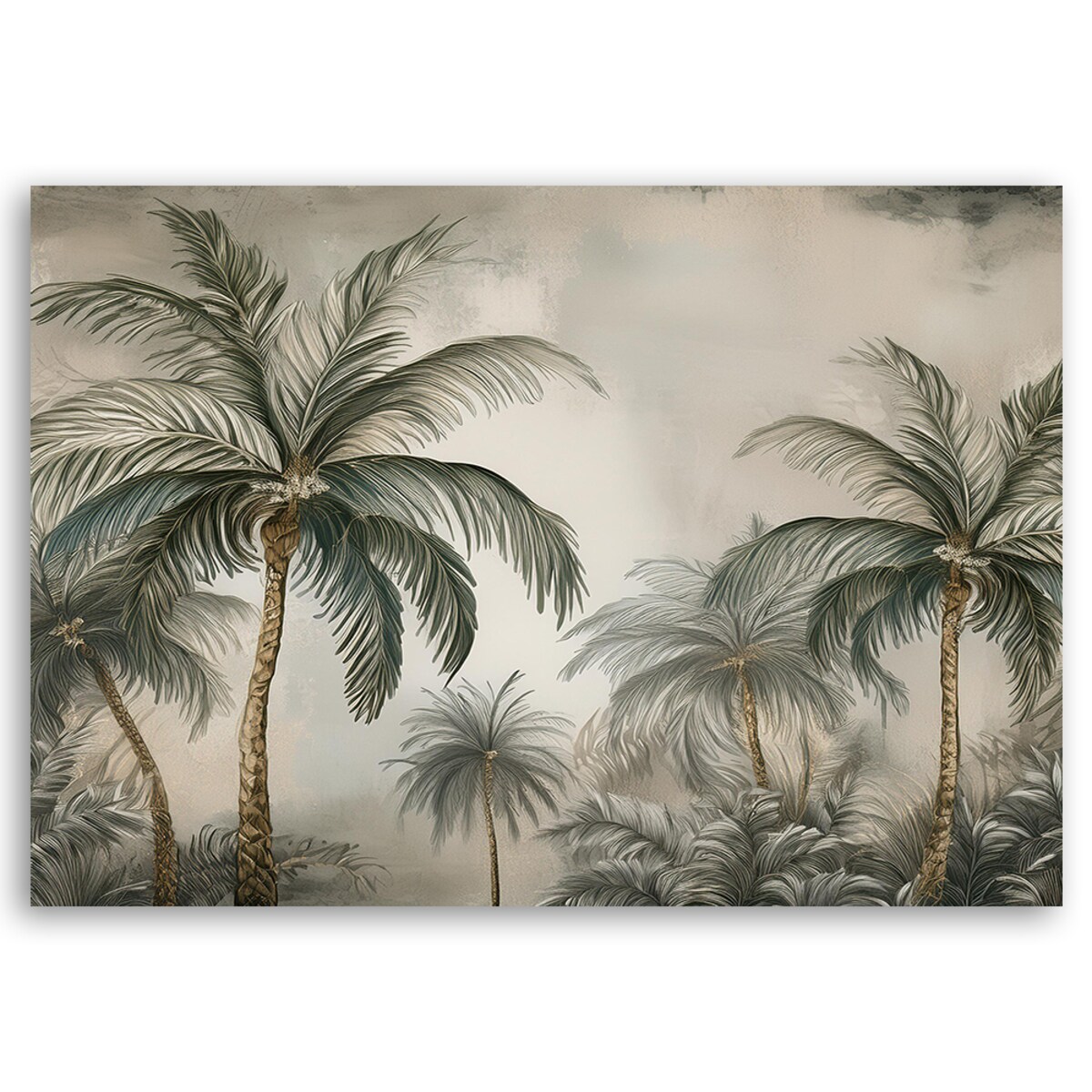 Feeby Obraz na płótnie, Dżungla Tropikalne Palmy 100x70