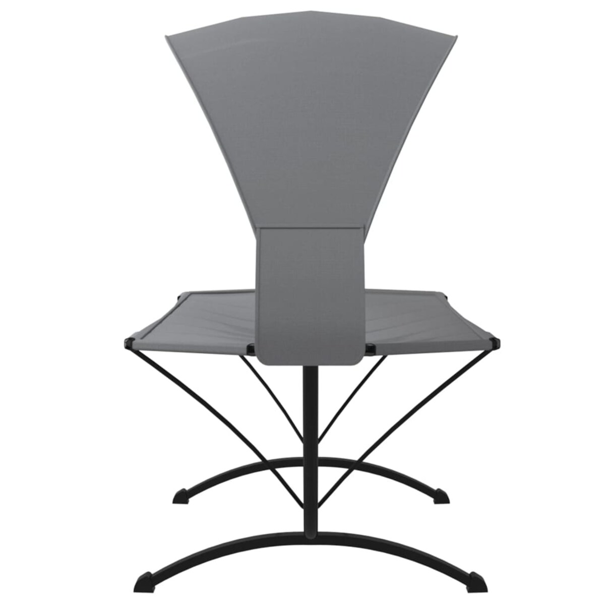 vidaXL Leżak z zadaszeniem, szary, stal i tkanina Oxford