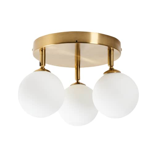 Lampa sufitowa MAVILLA Szkło Mosiężny