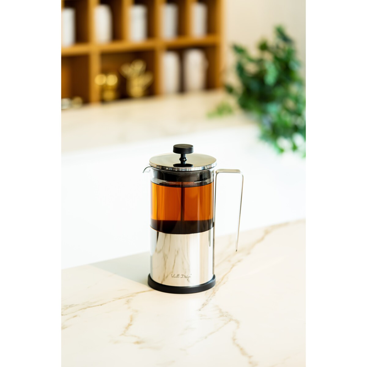 Zaparzacz do kawy i herbaty 1000 ml Diamante srebrny 0688