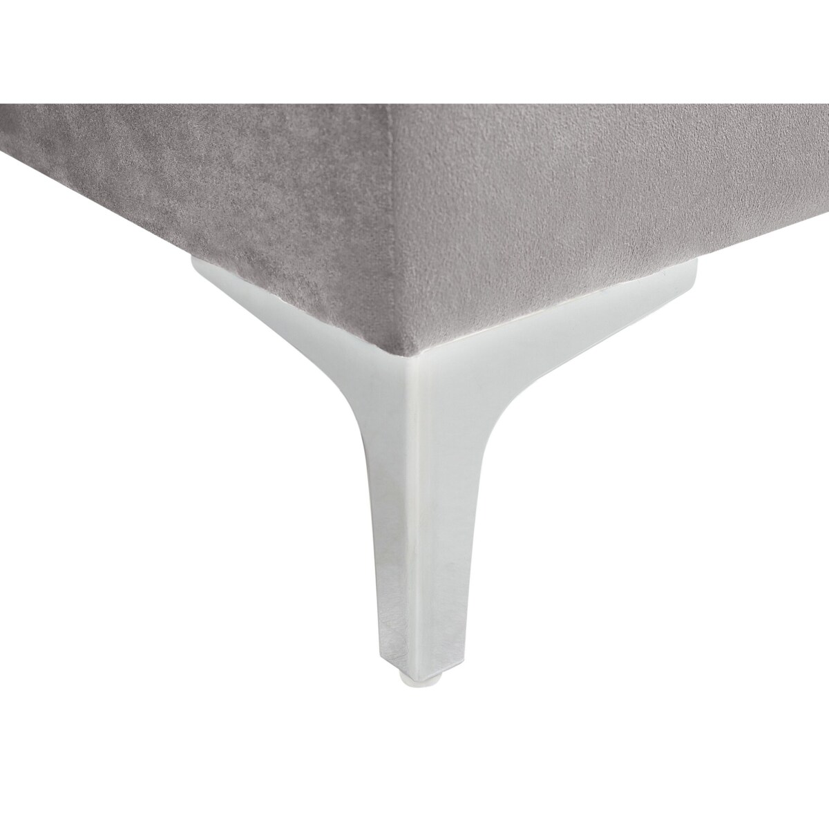 Narożnik welurowy lewostronny szary TIMRA