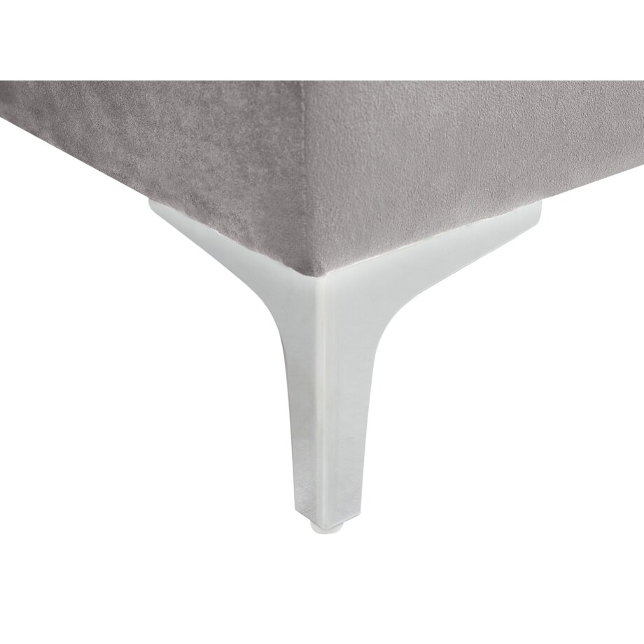 Narożnik welurowy lewostronny szary TIMRA