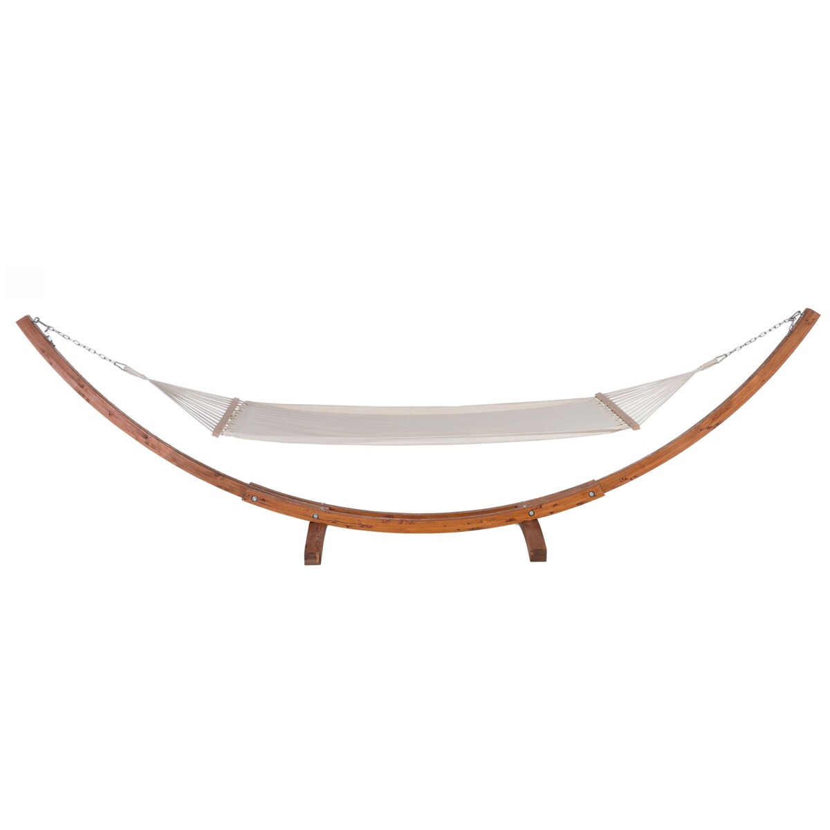 Hamak ogrodowy drewniany beżowy TREVISO