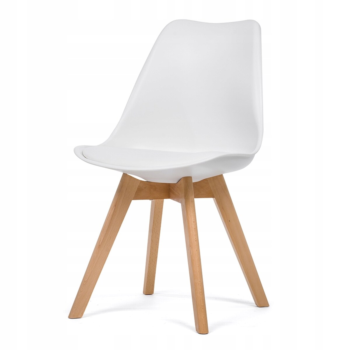 Krzesło skandynawskie do salonu jadalni kuchni nowoczesne DUBLIN biały
