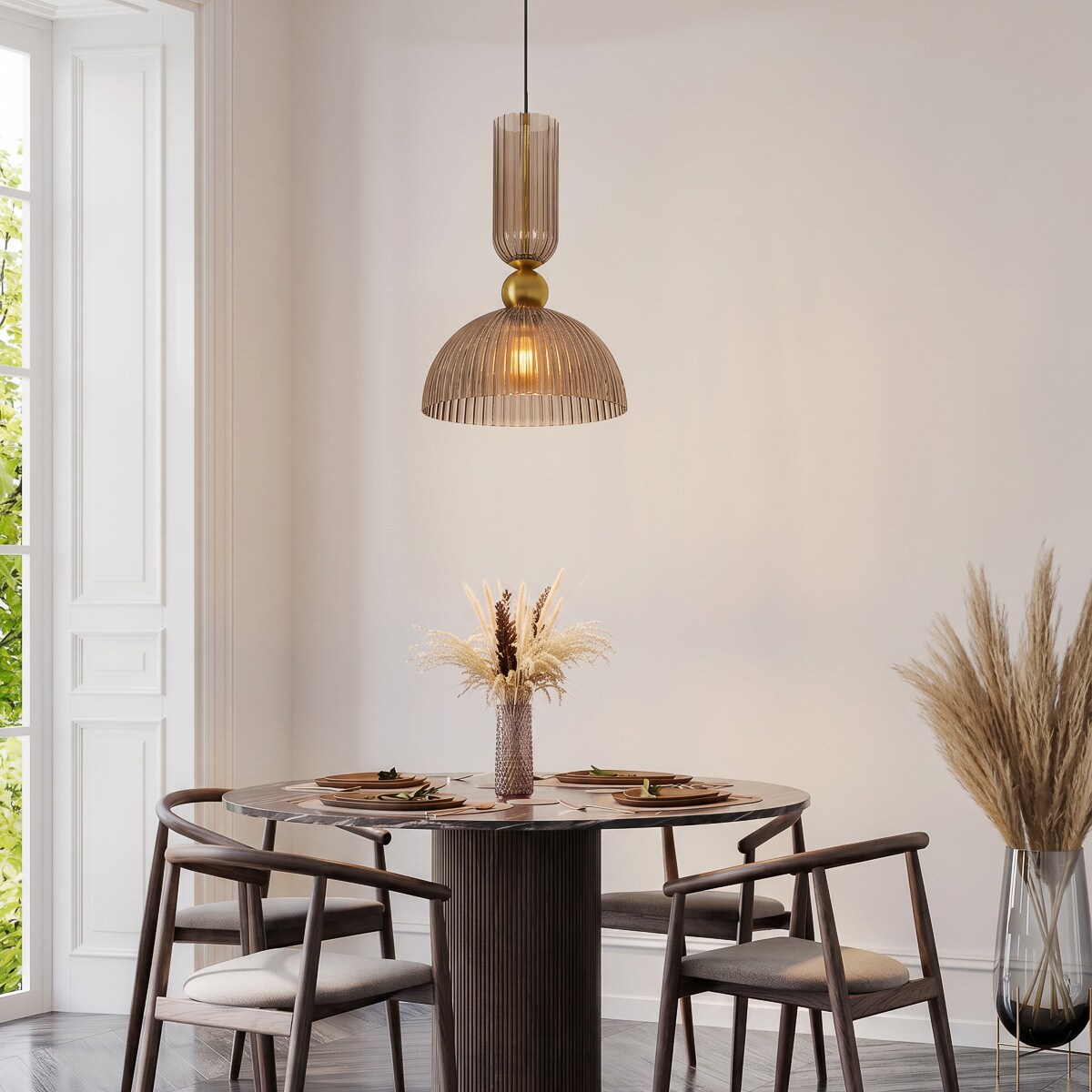 Lampa sufitowa wisząca Light Prestige Piega dymny 1 x E27 1 szt.
