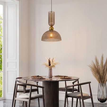 Lampa sufitowa wisząca Light Prestige Piega dymny 1 x E27 1 szt.