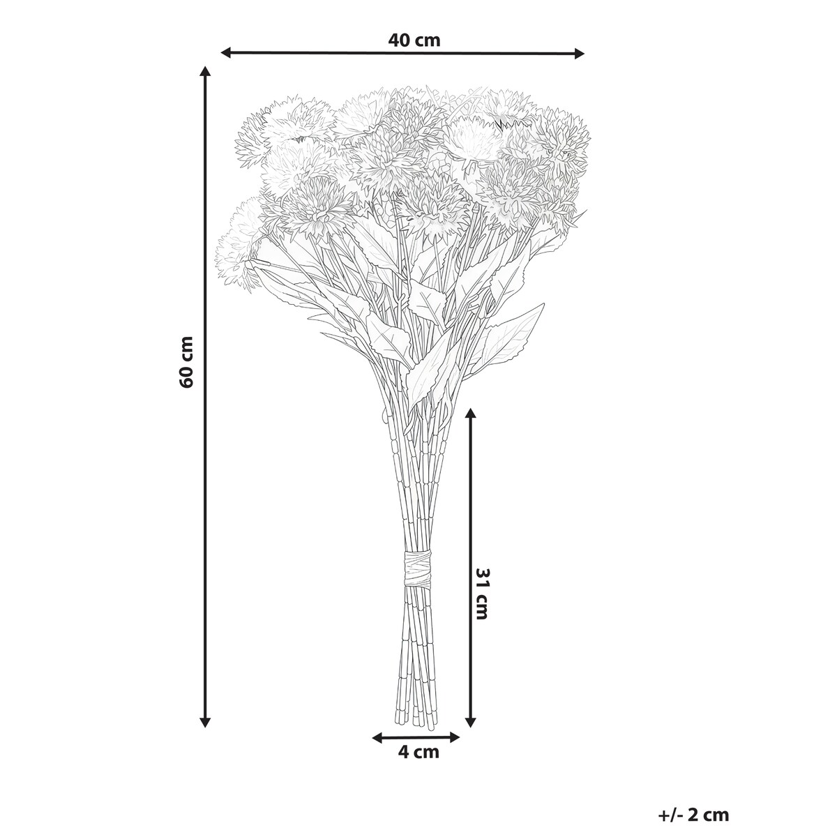 Bukiet sztucznych kwiatów SILVEIRA 60 cm Różowy